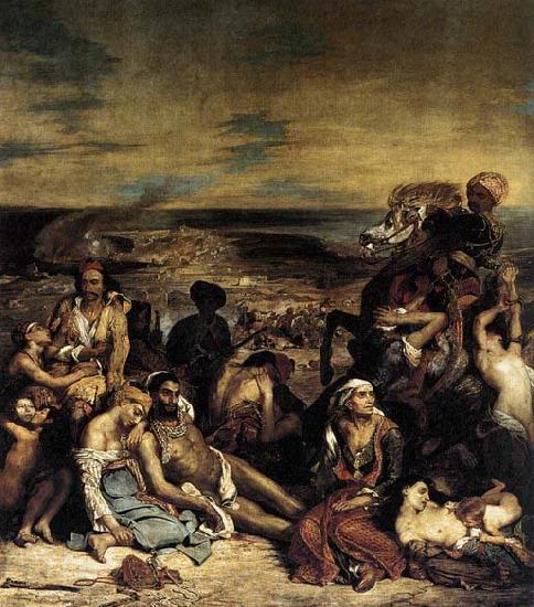 Eugene Delacroix The Massacre at Chios Norge oil painting art